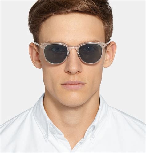 transparent frame sunglasses men's.